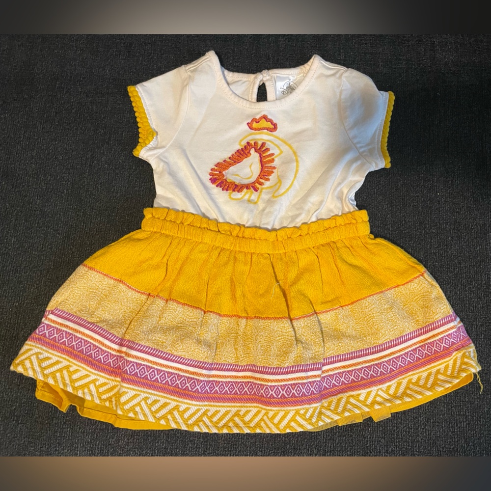 Disney Kids Dress - White and Yellow
